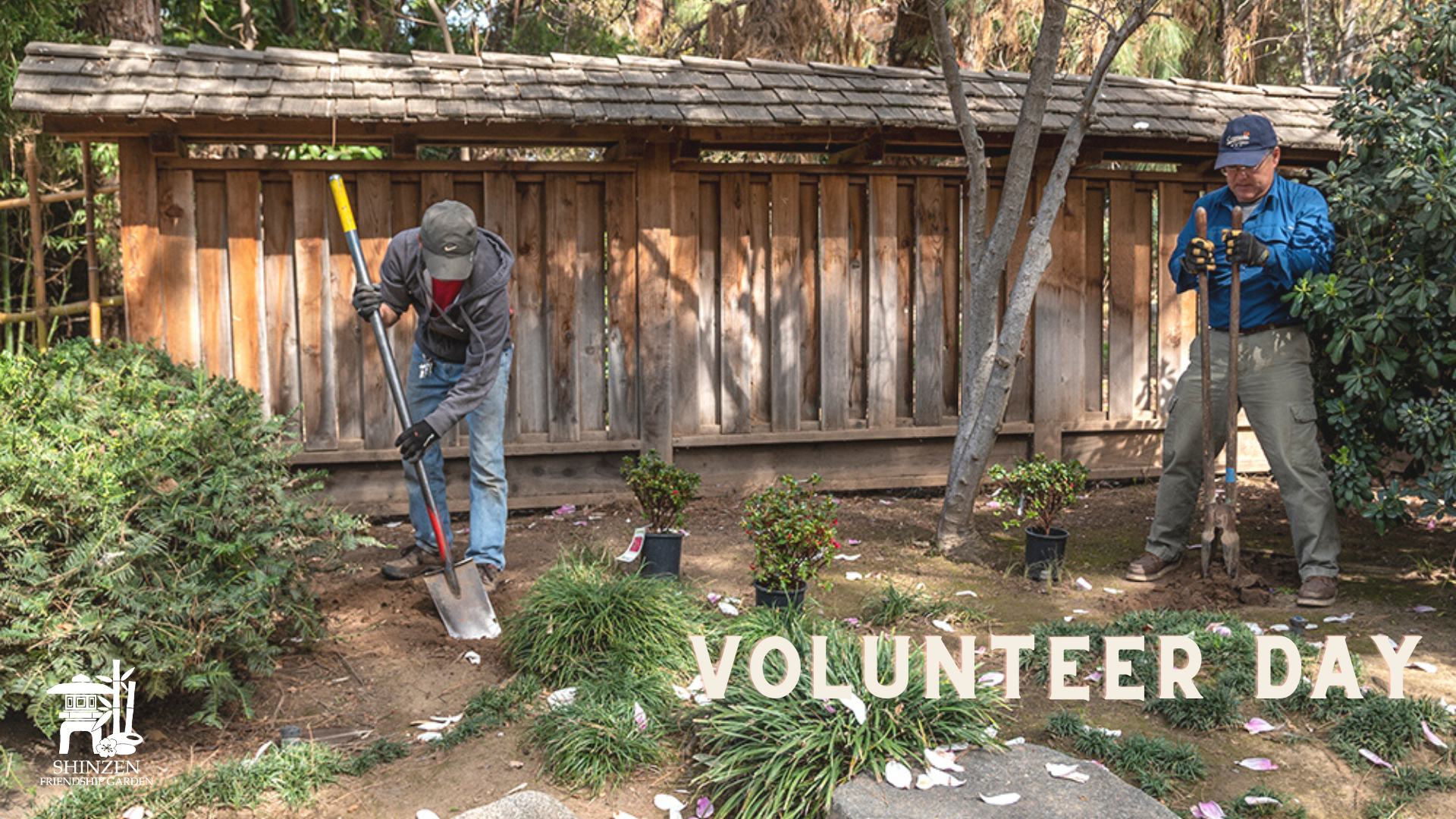 Volunteers during saturday cleanup day