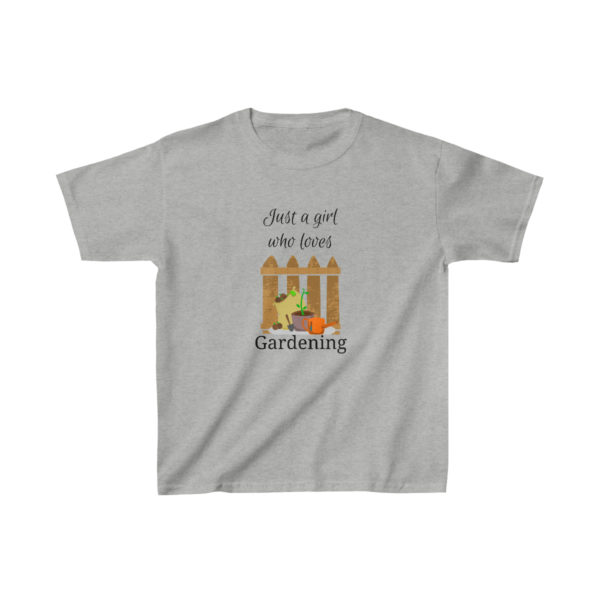 Just a Girl who Loves Gardening Kids Heavy Cotton™ Tee - Image 2
