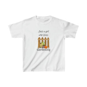 Just a Girl who Loves Gardening Kids Heavy Cotton™ Tee