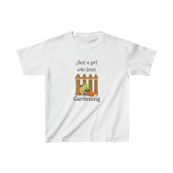 Just a Girl who Loves Gardening Kids Heavy Cotton™ Tee