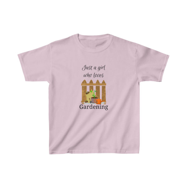 Just a Girl who Loves Gardening Kids Heavy Cotton™ Tee - Image 5