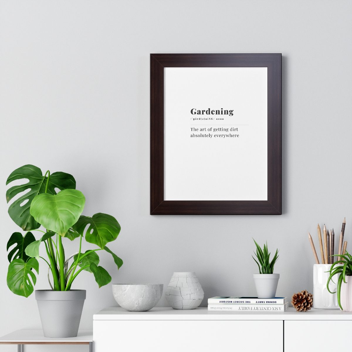 Gardening Definition Framed Vertical Poster | Shinzen Garden