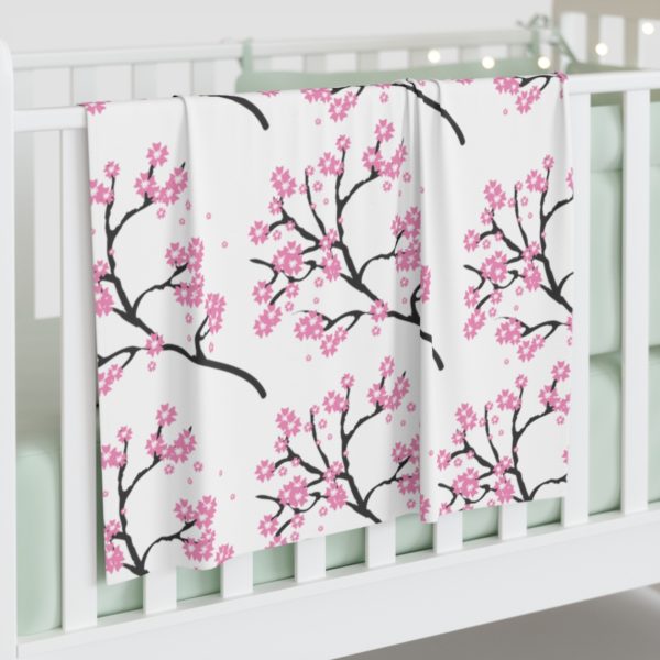 Cherry Blossom Baby Swaddle Blanket