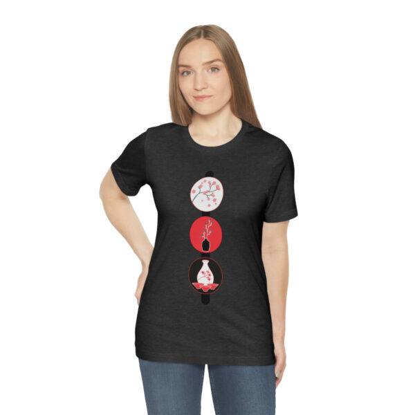 Cherry Blossoms and Tea Unisex Jersey Short Sleeve Tee - Image 49