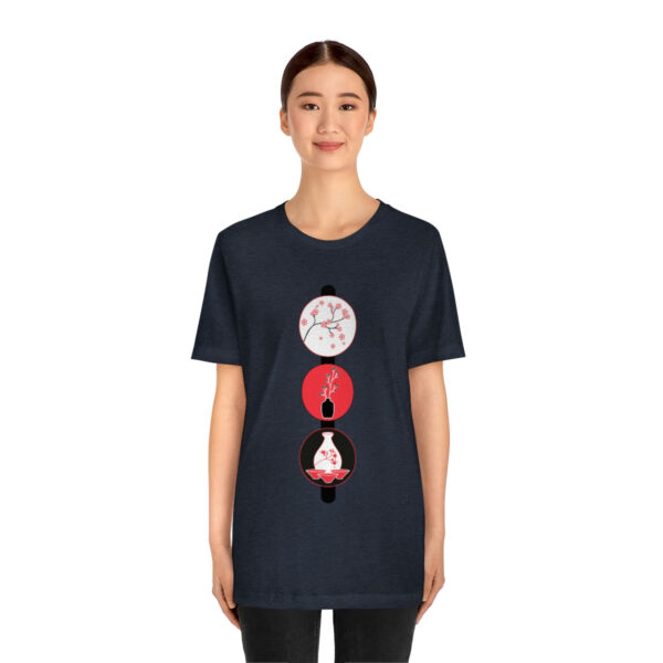 Cherry Blossoms and Tea Unisex Jersey Short Sleeve Tee - Image 56