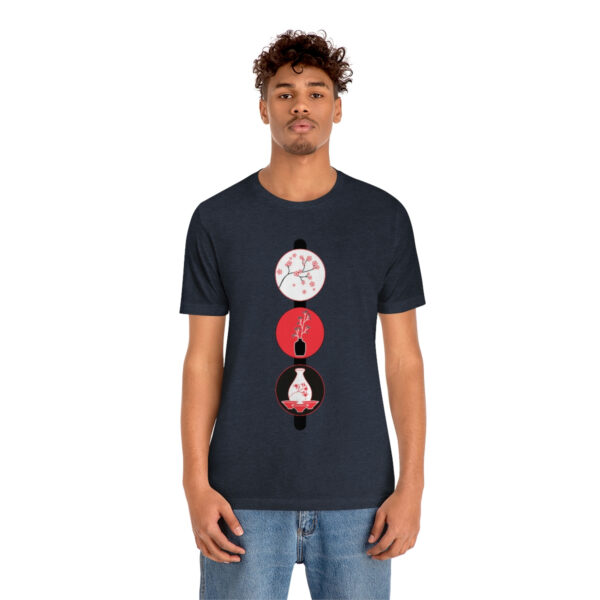 Cherry Blossoms and Tea Unisex Jersey Short Sleeve Tee - Image 57