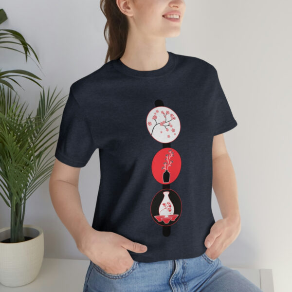 Cherry Blossoms and Tea Unisex Jersey Short Sleeve Tee - Image 60