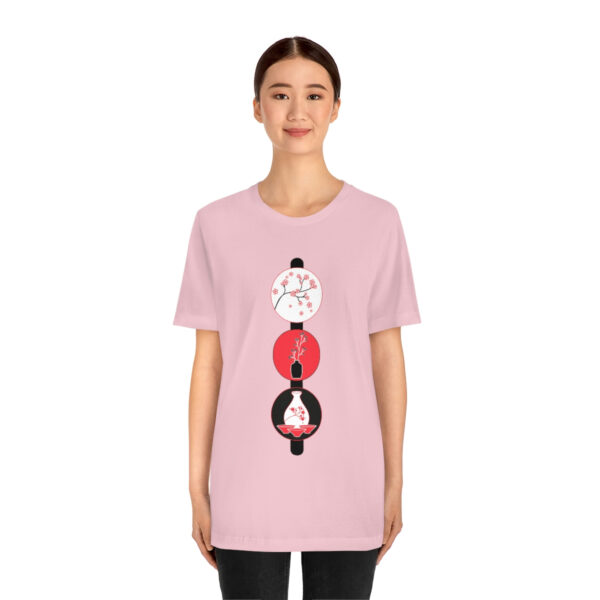 Cherry Blossoms and Tea Unisex Jersey Short Sleeve Tee - Image 65