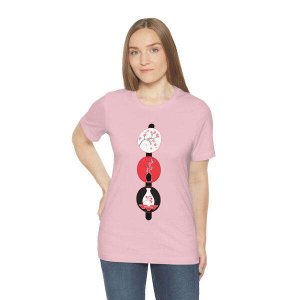 Cherry Blossoms and Tea Unisex Jersey Short Sleeve Tee - Image 67