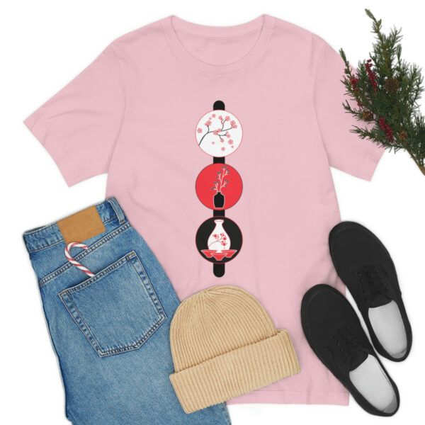 Cherry Blossoms and Tea Unisex Jersey Short Sleeve Tee - Image 70