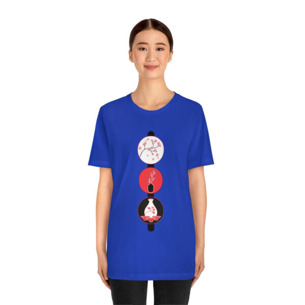 Cherry Blossoms and Tea Unisex Jersey Short Sleeve Tee - Image 38