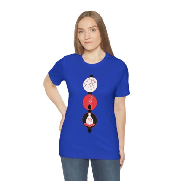Cherry Blossoms and Tea Unisex Jersey Short Sleeve Tee - Image 40