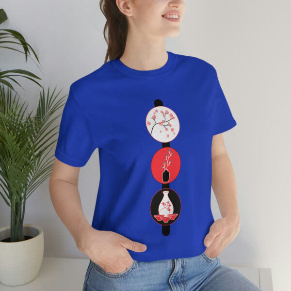 Cherry Blossoms and Tea Unisex Jersey Short Sleeve Tee - Image 42