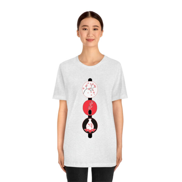 Cherry Blossoms and Tea Unisex Jersey Short Sleeve Tee - Image 11