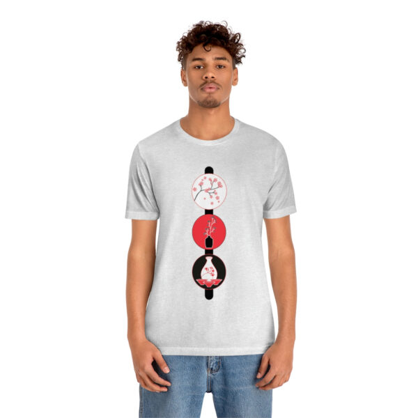 Cherry Blossoms and Tea Unisex Jersey Short Sleeve Tee - Image 12
