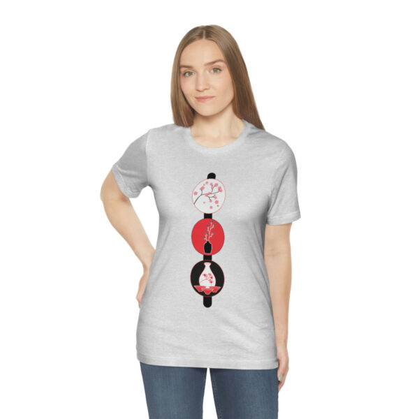 Cherry Blossoms and Tea Unisex Jersey Short Sleeve Tee - Image 13