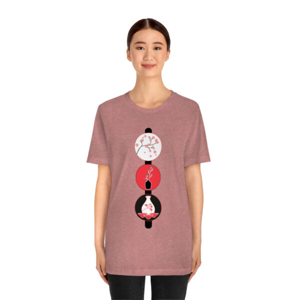 Cherry Blossoms and Tea Unisex Jersey Short Sleeve Tee - Image 20