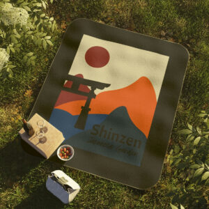 Shinzen Red Sun Picnic Blanket