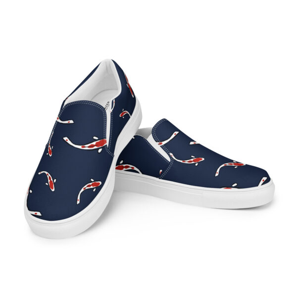 Koi Fish Women’s slip-on canvas shoes - Image 5