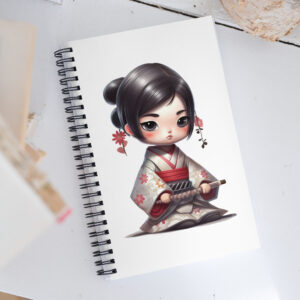 Samurai Girl Spiral notebook