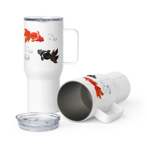 Koi Fish Couple Travel mug with a handle