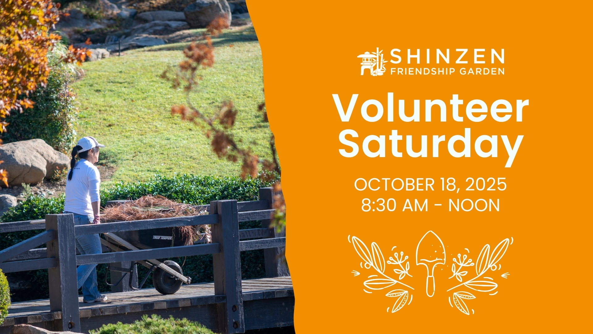 OCTOBER 18 VOLUNTEER SATURDAY AT SHINZEN GARDEN INSIDE WOODWARD PARK