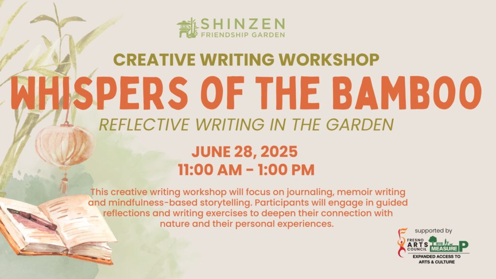 creative writing workshop whispers of the bamboo at shinzen garden