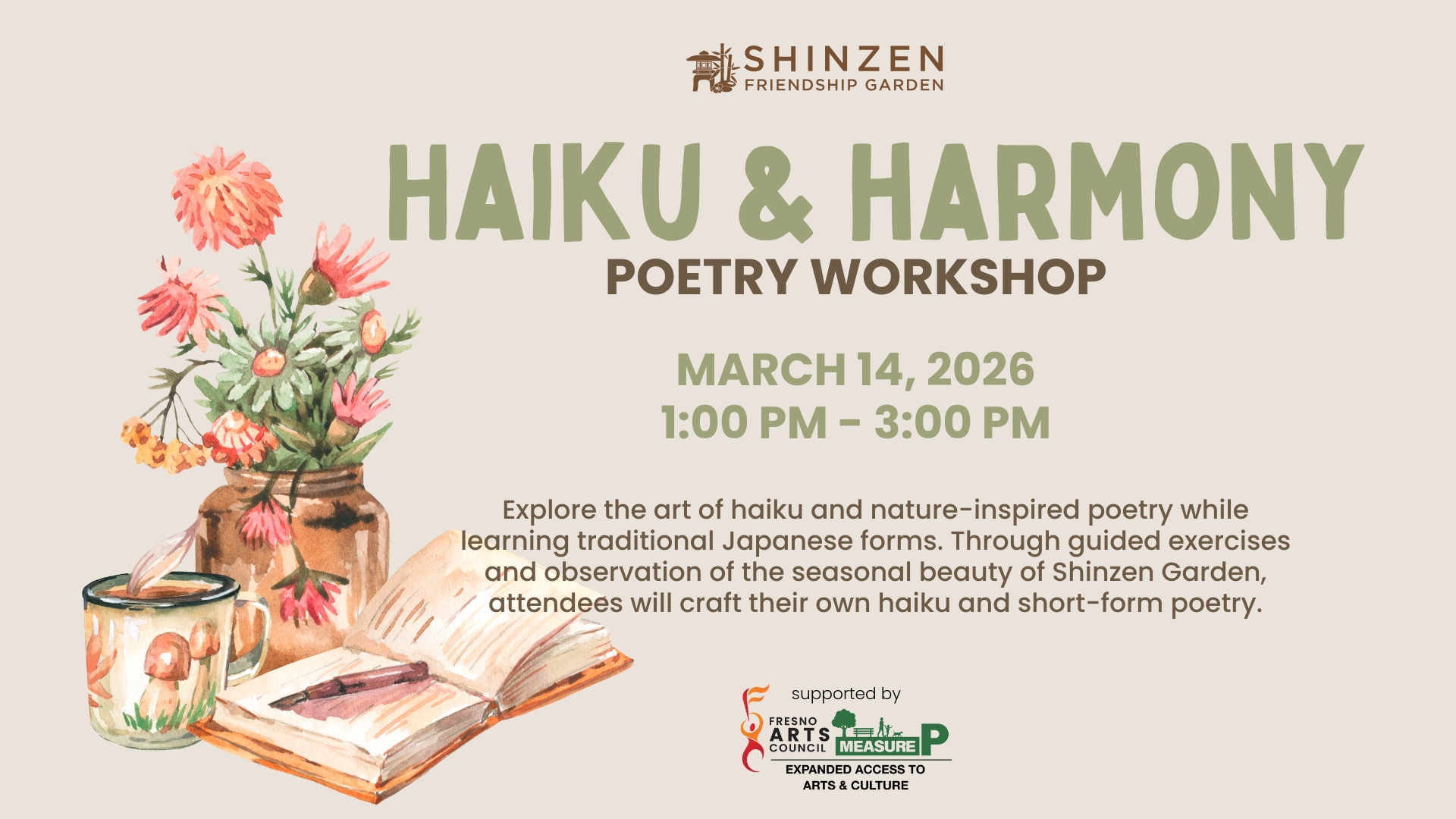 haiku workshop NEW DATE march 14