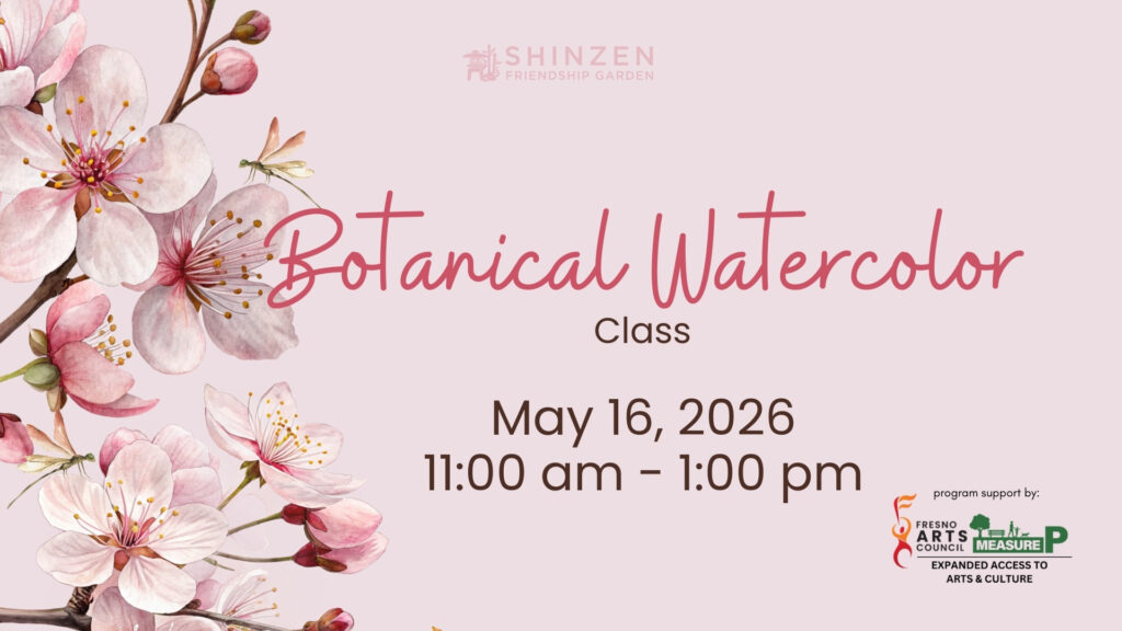 may 16 2026 botanical watercolor class at shinzen garden