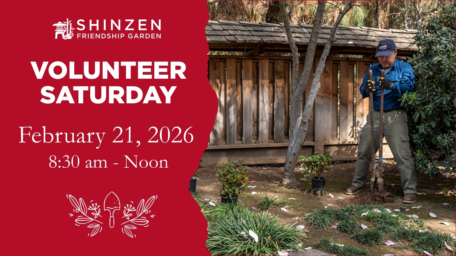 feb 21 2026 volunteer saturday at shinzen garden