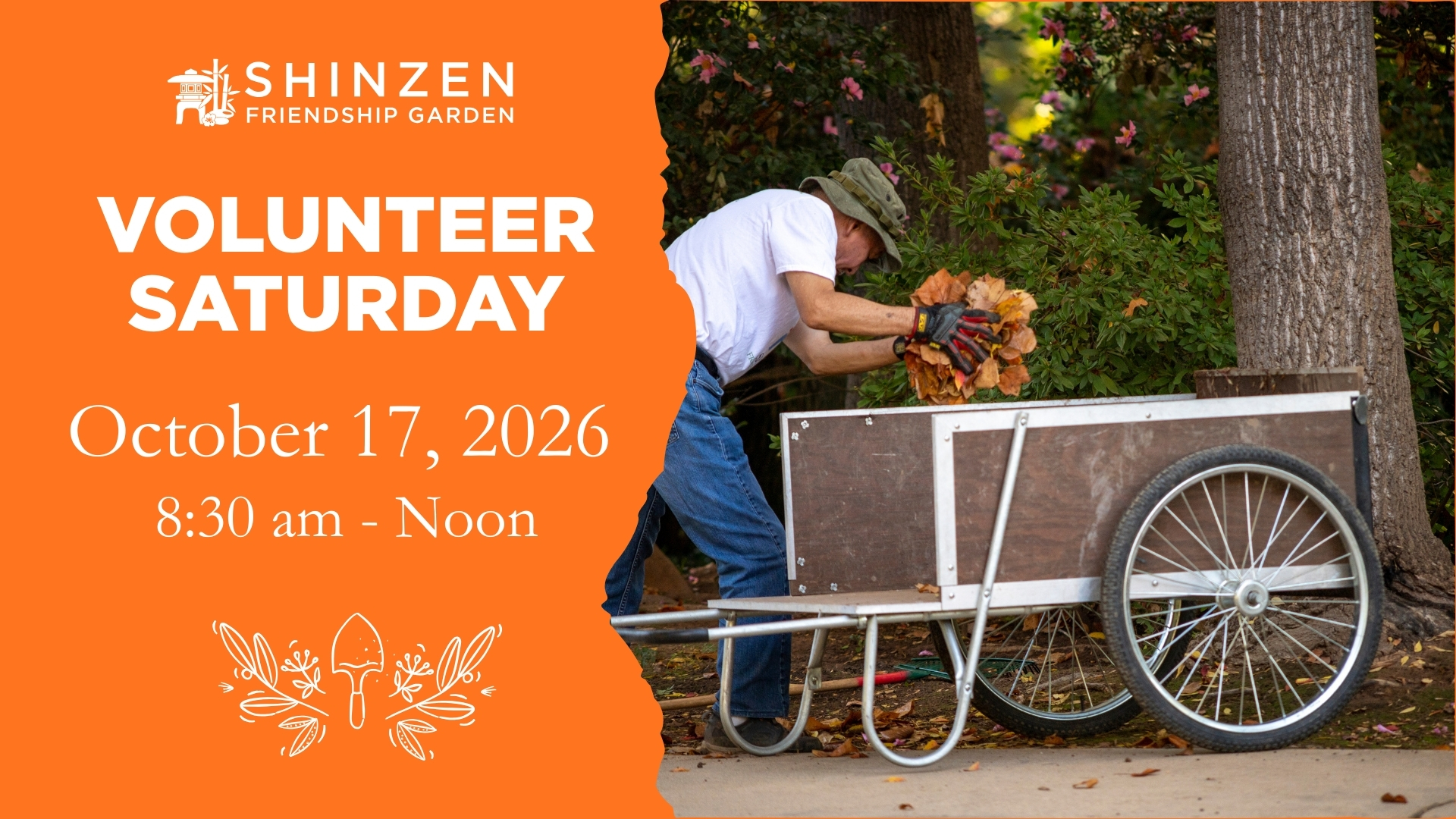 october 17 2026 volunteer saturday at shinzen garden