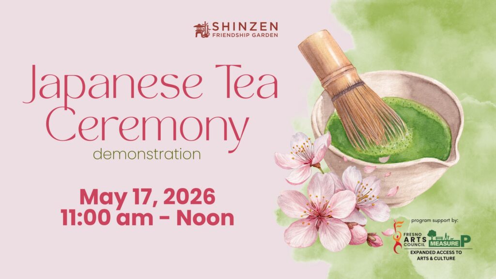 japanese tea ceremony demonstration at shinzen garden on may 17 at 11 am