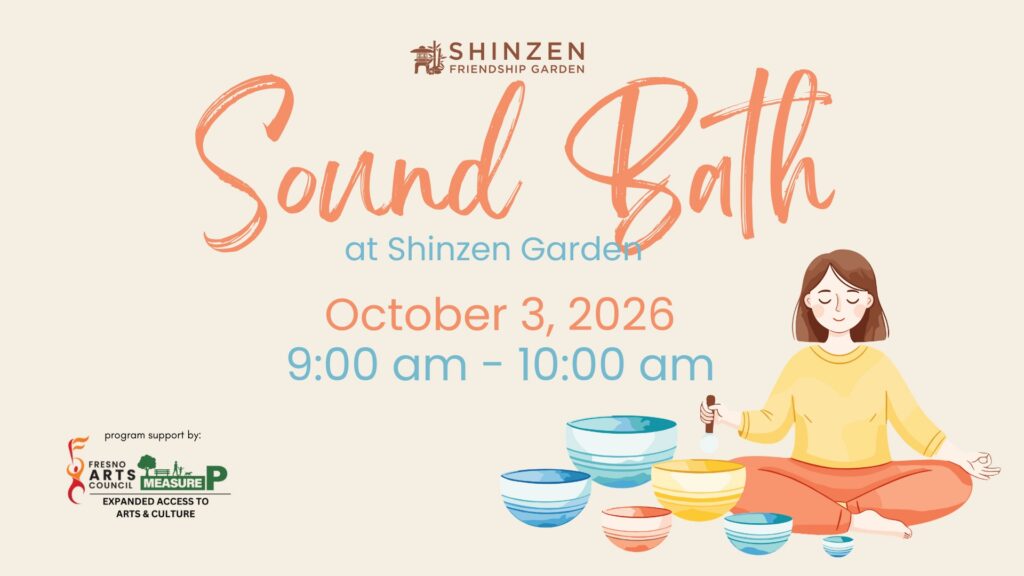 sound bath on october 3 2026 at shinzen garden