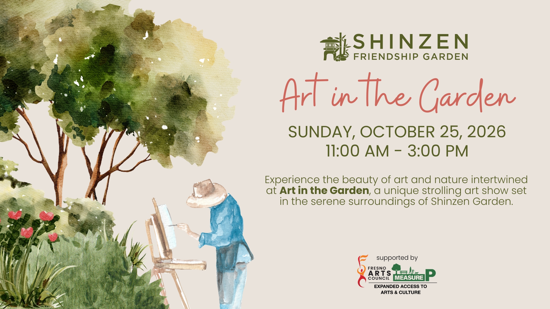 art in the garden strolling art show at shinzen garden on october 25